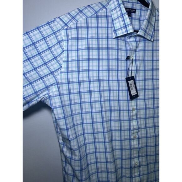 Peter Millar Crown Crafted Men's Size XL Performance Plaid Sport Shirt $200 NWT - Picture 3 of 13